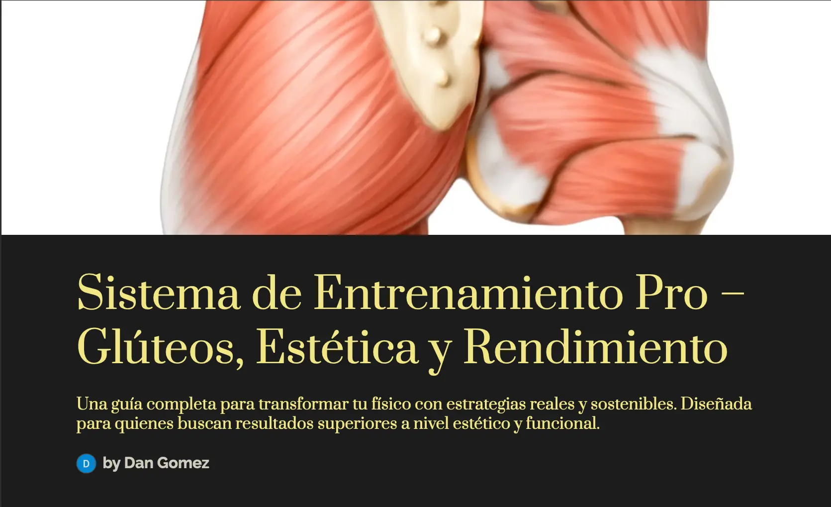 Parte 1 - Sistema de entrenamiento pro glúteos, estética y rendimiento